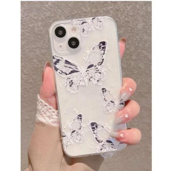 Accessories - NEW iPhone 13 Butterfly Painted Clear iPhone case